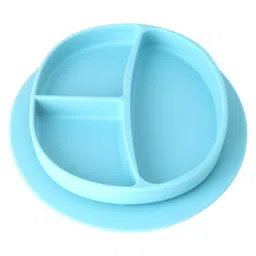fab n funky Three Compartment Silicone Plate  - Blue image 5