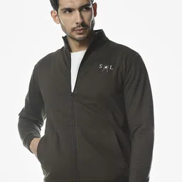 Klub Fox Men Solid Zipper Cotton Sweatshirt-picture-27