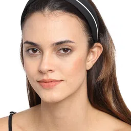 YouBella Black & White Striped Hairband-picture-25