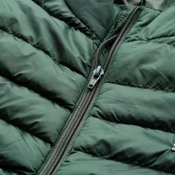 Roadster Men Olive Green Solid Hooded Puffer Jacket image 2