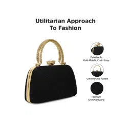 Lavie Signature Twist Handle Clutch with Detachable Chain -Black (S) image 2