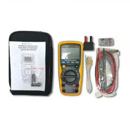 Metravi Digital TRMS Multimeter Backlit LCD Display Yellow & Black, Metrasafe-16 image 3