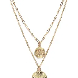Karatcart Golden Multicharm Multilayered Chain Women image 4