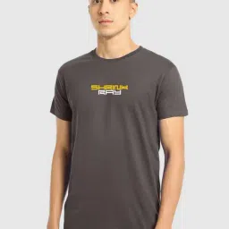 Bewakoof Dark Grey Regular Fit Graphic Print Crew T-Shirt-picture-13