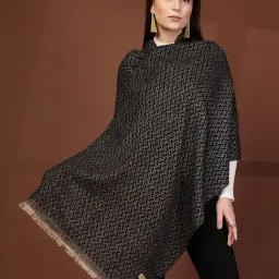 Mafadeny Blue Regular Fit Self Design Stole-picture-33