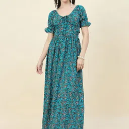 aayu Women Puff Sleeve Maxi Dress-picture-34