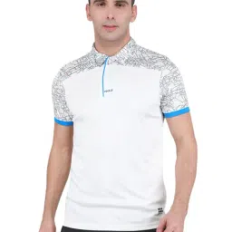 Rock.it White Regular Fit Printed Sports Polo T-Shirt-image-58