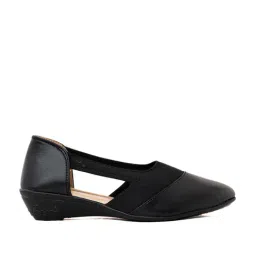 Khadim Women's Black Wedge Pumps-picture-13