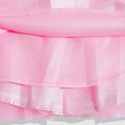 YK Flutter Sleeves Ruffled Net Fit & Flare Dress image 5