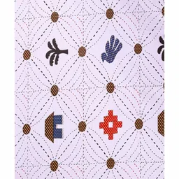 tundwal's Lavender & Brown Floral 210 TC King Bedsheet with 2 Pillow Covers image 3