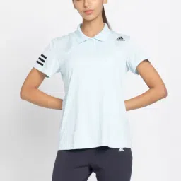 adidas Sky Blue Striped Sports T-Shirt-image-10