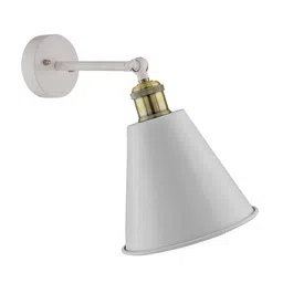 Homesake White Solid Handcrafted Frustum Armed Sconce with Bulb image 3