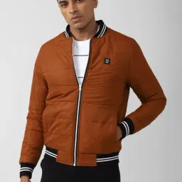 Van Heusen Flex Orange Regular Fit Quilted Bomber Jacket-picture-37