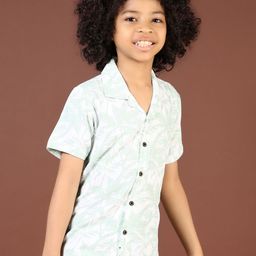 V-Mart Boys Floral Opaque Striped Casual Shirt-picture-35