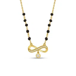 Zavya 925 Sterling Silver Gold-Plated Artificial Stones Mangalsutra image 2