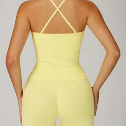 LULU & SKY Women Ribbed Shoulder Straps Tank Top image 2