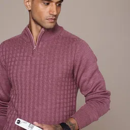 The Roadster Life Co. Cable Knitted Mock Collar Pullover Sweater-picture-26