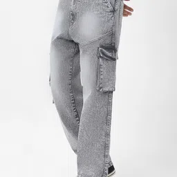 Urbano Fashion Men Loose Relaxed Fit Heavy Fade Jeans image 5