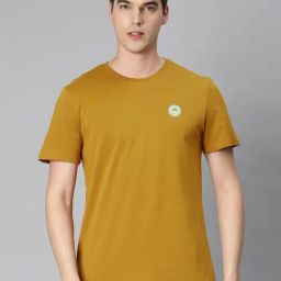 ALCIS Mustard Regular Fit Sports T-Shirt-picture-0