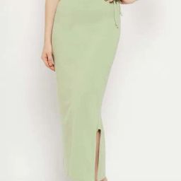 Secrets By ZeroKaata Sage Green Plain Saree Shapewear-picture-45