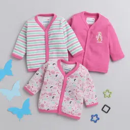 Bumzee Kids Multicolor Printed Full Sleeves Jhablas (Pack Of 3)-picture-34