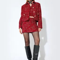 Koton Checked A-Line Mini Skirt image 4