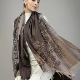 Mafadeny Brown Regular Fit Printed Stole image 5