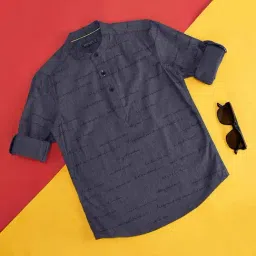Pantaloons Junior Grey Cotton Printed Full Sleeves Shirt-picture-19