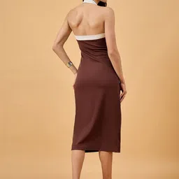 RARE Halter Neck Sheath Midi Dress image 2