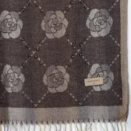 Mafadeny Brown Regular Fit Embellished Stole image 4