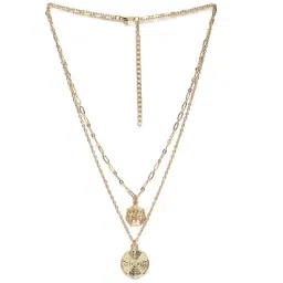 Karatcart Golden Multicharm Multilayered Chain Women image 5