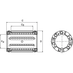 Ewellix Bearing with 12 mm Outside Diameter, LBCR 5-2LS image 2