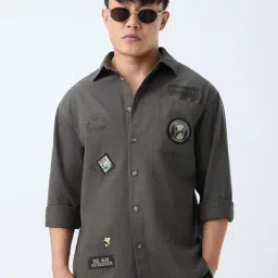 The Souled Store Peanuts: Be An Outsider Men Relaxed Shirts image 3