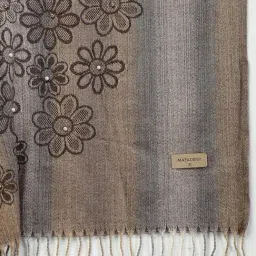 Mafadeny Brown Regular Fit Printed Stole image 4