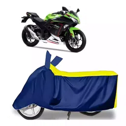 Auto Pearl Bike Cover for Kawasaki Ninja (Yellow & Blue)-picture-15