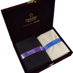 raymond Fabrics Makers Men's Combo of Unstitched Poly Cotton Printed Shirt and Trouser Fabric Set - Gift Pack (Multicolour_Free Size) image 2