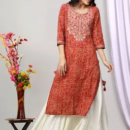 Wawlooks Ethnic Motifs Printed Kurta image 3