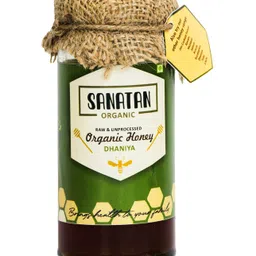 Sanatan Organic Mono Floral Dhaniya Honey Glass Bottle - 250 g-image-67