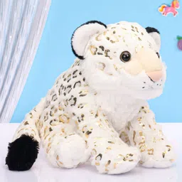 Wild Republic Foilkins Snow Leopard Soft Toy White - Height 21.5 cm-image-82