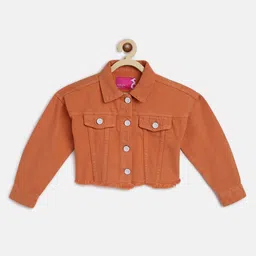 Tales & Stories Full Sleeves Solid Jacket - Orange-picture-25
