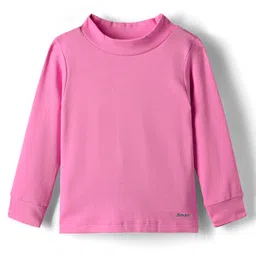 Smarty Girls Fleece Knit Full Sleeves Solid Color Winter T-Shirt - Pink-picture-17