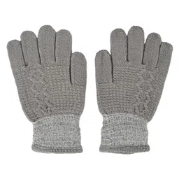 Kid-O-World Knit Colour Blocked Gloves - Grey-image-65