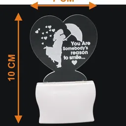 1ST TIME Red & White Printed Acrylic Contemporary Abstract Shaped Shaped Wall Lamp image 5