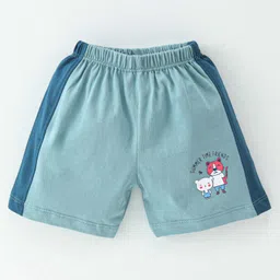 CUCUMBER Sinker Half Sleeves Night Suit Animal Print - Blue image 4