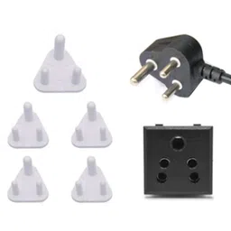 Safe-O-Kid Indian Plug Non Inflammable Electrical Socket Cover White - Pack of 10 image 5