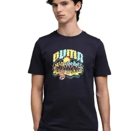 Puma Navy Blue Nrp India Regular Fit T-Shirt-image-4
