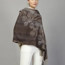 Mafadeny Brown Regular Fit Printed Stole image 3