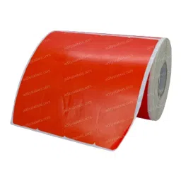 Tudko 25x100 mm 80 GSM 4 UP Self Adhesive Paper Label Orange (Pack of 2 Pcs) image 3