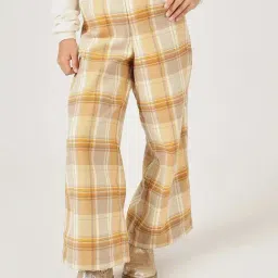 One Friday Girls Multi Regular Fit Chequered Trousers-picture-42