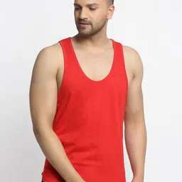 Friskers Men Pack Of 2 Solid Innerwear Gym Vest image 3
